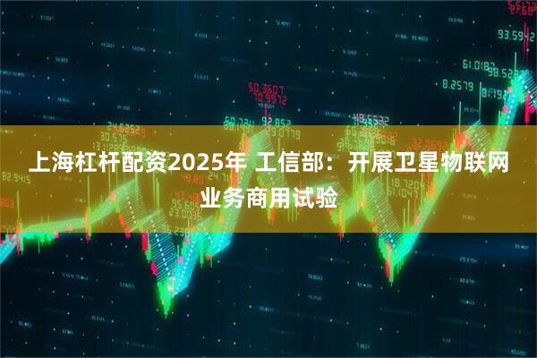 上海杠杆配资2025年 工信部：开展卫星物联网业务商用试验